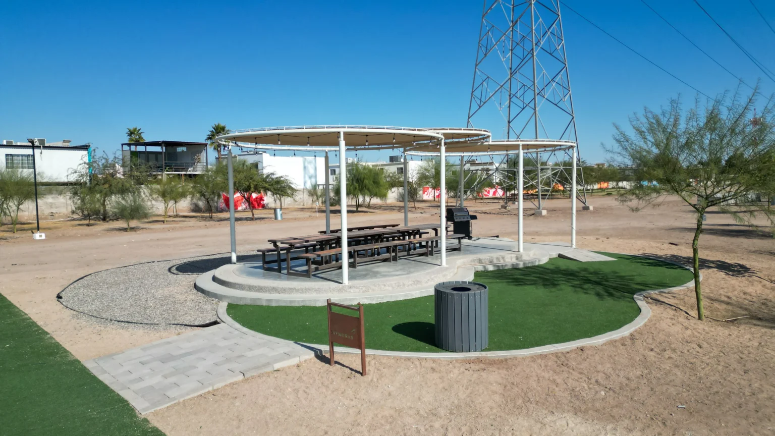 Palapa y área verde de Tu Parque TSM